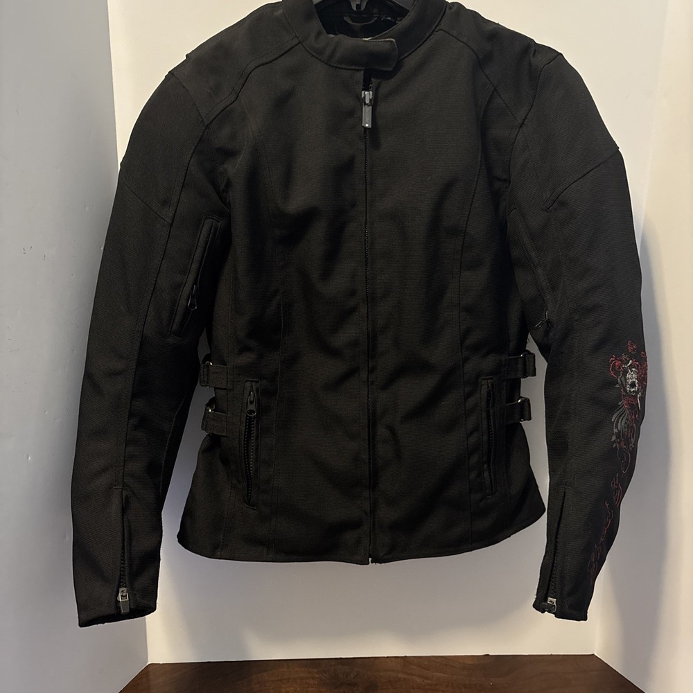 Street & Steel Women's  Armored Vented Motorcycle Jacket Black Size Small